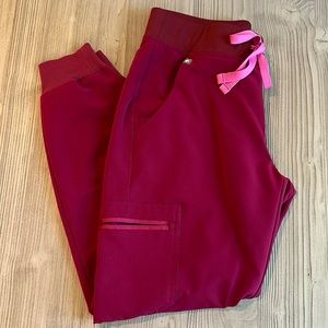 Figs magenta Zamora jogger scrub pants